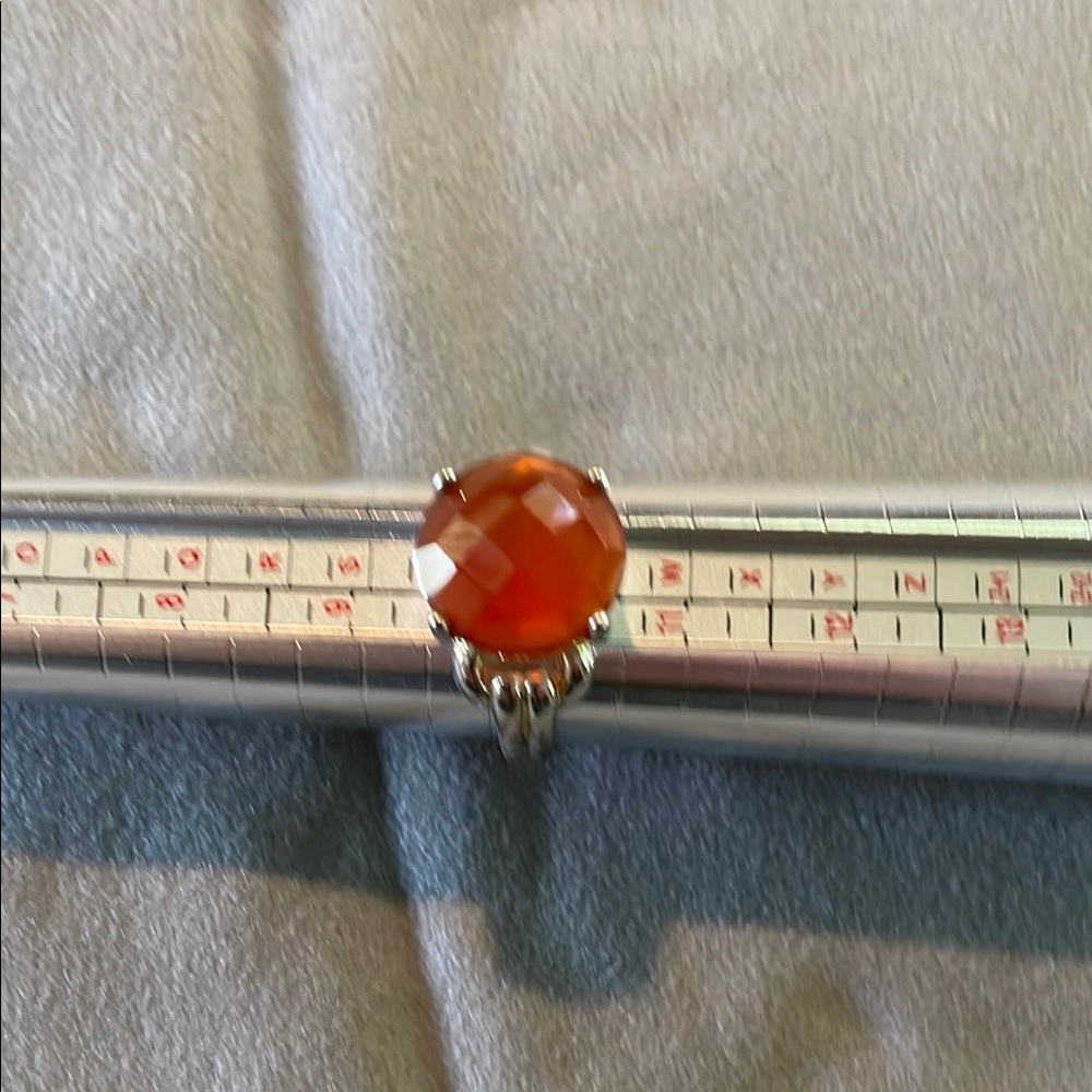 Elegant Orange Gemstone Ring
